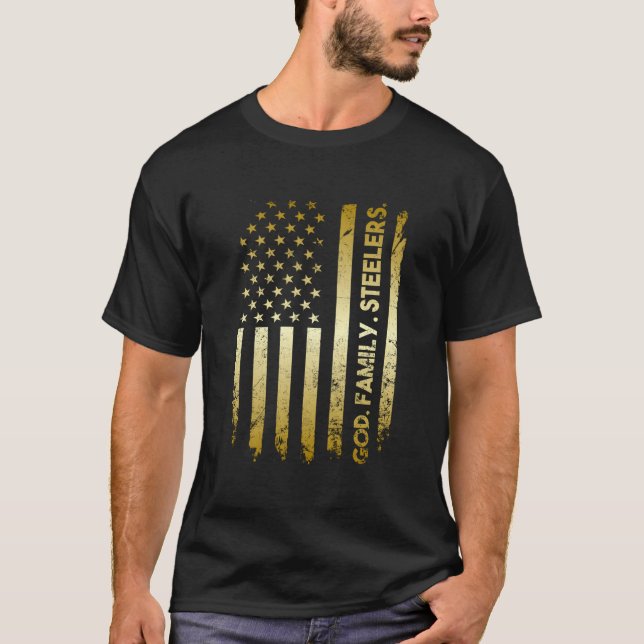 Camiseta God Family Slers Pro Us Flag Father'S Day Dad (Anverso)