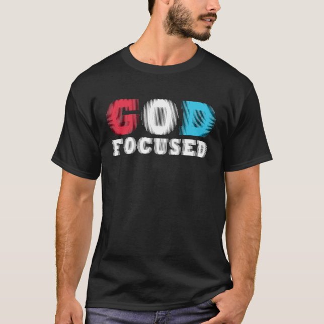 Camiseta God Focused Awesome Christian Faith Graphic Wear S (Anverso)