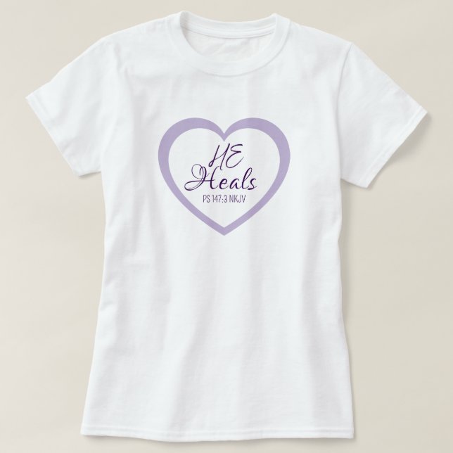 Camiseta God Heals the Brokenhearted Light Purple Comfort (Diseño del anverso)