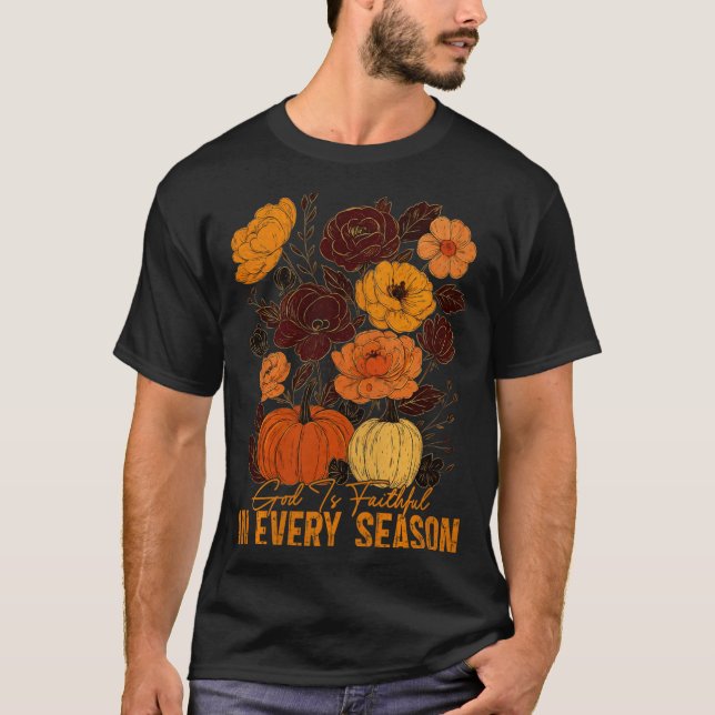 Camiseta God Is Faithful In Every Season Christian Fall Boh (Anverso)