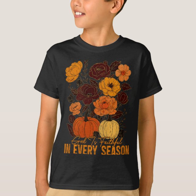 Camiseta God Is Faithful In Every Season Christian Fall Boh (Anverso)