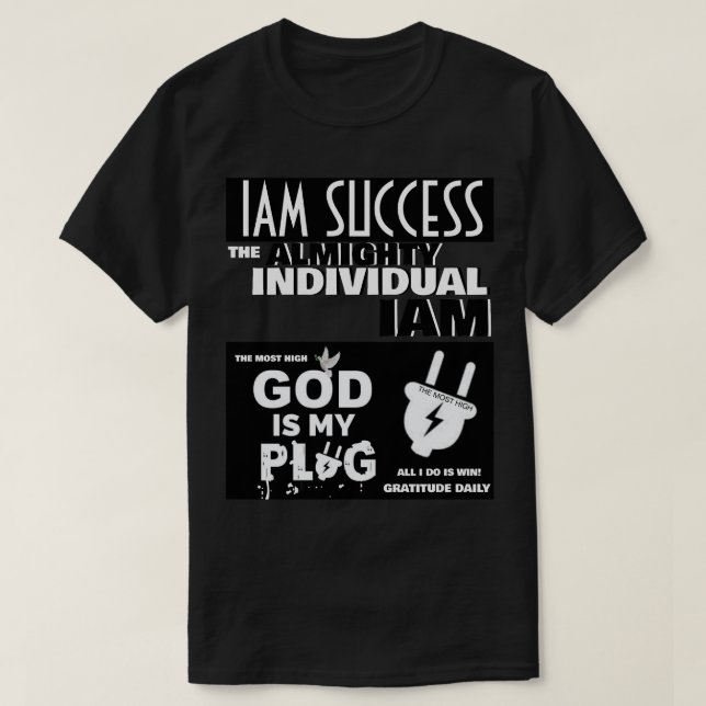 CAMISETA GOD IS MY PLUG (Diseño del anverso)