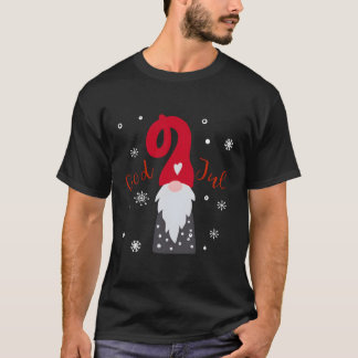 Camiseta God Jul Gnome Tomte Tee Lefse Xmas Gift Santa Chri