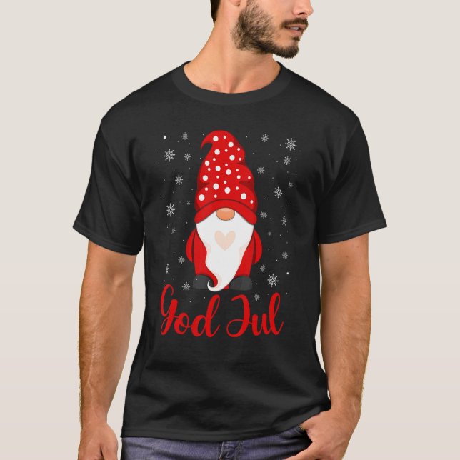 Camiseta God Jul Norwegian Gnome Merry Christmas Apparel (Anverso)