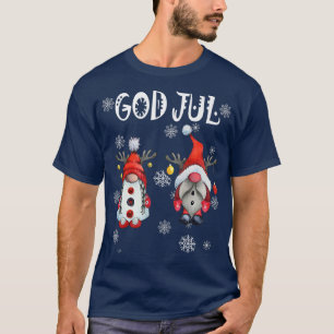 Camiseta God Jul Scandinaviavian Sueco Merry Christmas Rein