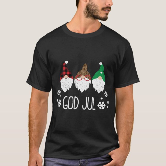 Camiseta God Jul Sueco Merry Christmas Noruega Cuno Gno (Anverso)
