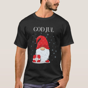 Camiseta God Jul Sueco Merry Christmas Suecia Tomte Gnome