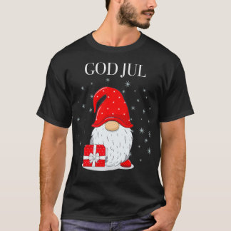 Camiseta God Jul Sueco Merry Christmas Suecia Tomte Gnome