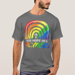 Camiseta God Keeps His Promise Rainbow Christian Bible Noah