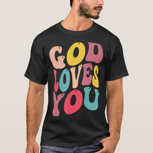 Camiseta god loves you for christain kids (Anverso)