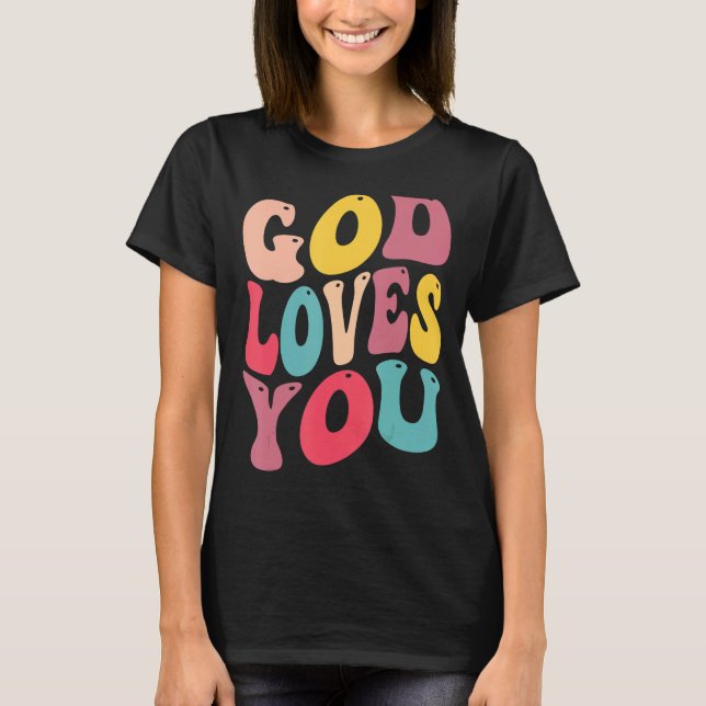 Camiseta god loves you for christain kids (Anverso)