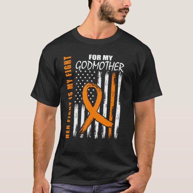 Camiseta God Mom Family Fight Godmother Leukemia Awareness  (Anverso)