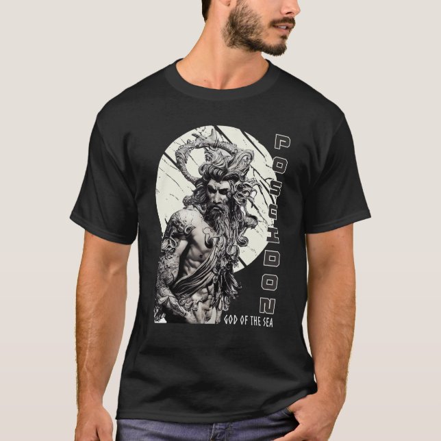 Camiseta God Of The Sea Poseidon Ancient Greek Mythology (Anverso)