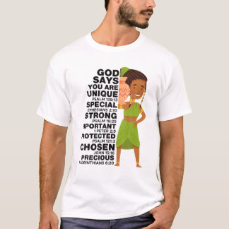 Camiseta God Says Melanin Girl International Women Day Girl