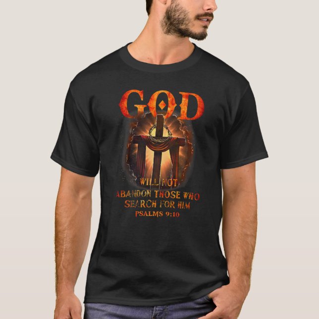 Camiseta God Will Not Abandon Those Who Search For Him Bibl (Anverso)