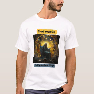 Camiseta God works in Mysterious Ways!