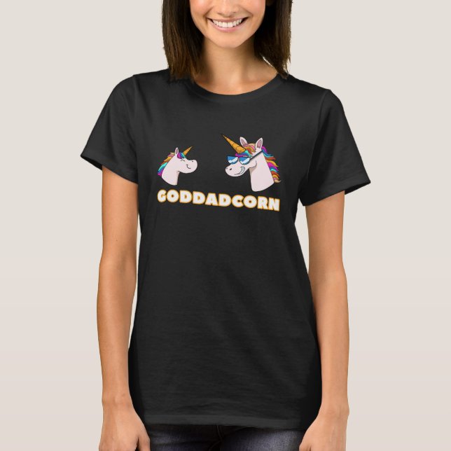 Camiseta Goddadcorn Goddad 1 Kid Godfather Unicorn Father's (Anverso)