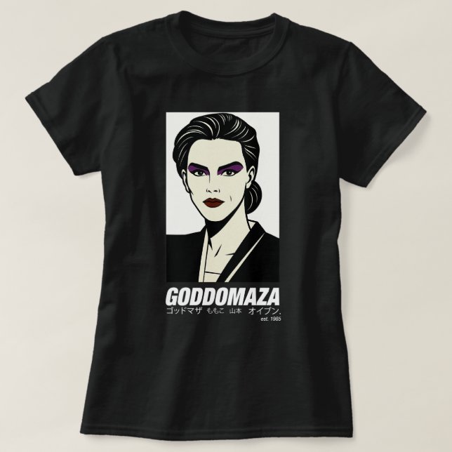 CAMISETA GODDOMAZA EST. 1985 PT. 1 MUJERES NEGRAS TEE (Diseño del anverso)