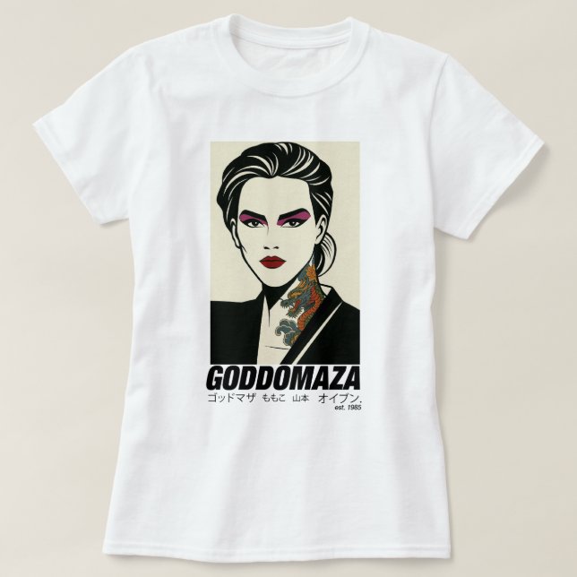 CAMISETA GODDOMAZA ORIENTE 1985 BLANCO TEE DRAGON NECK TAT (Diseño del anverso)