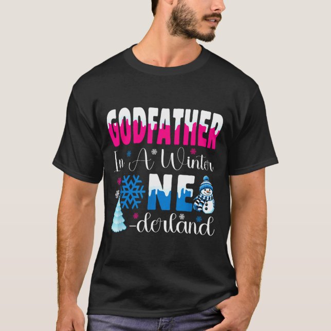 Camiseta Godfather In A Winter Onederland Bday Girl Sweet S (Anverso)