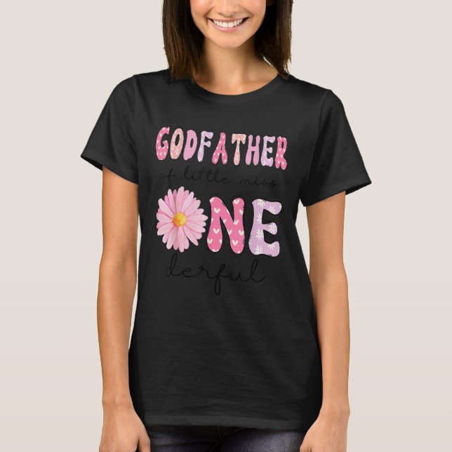 Camiseta Godfather Of Little Miss Onederful 1st Birthday Nk (Anverso)