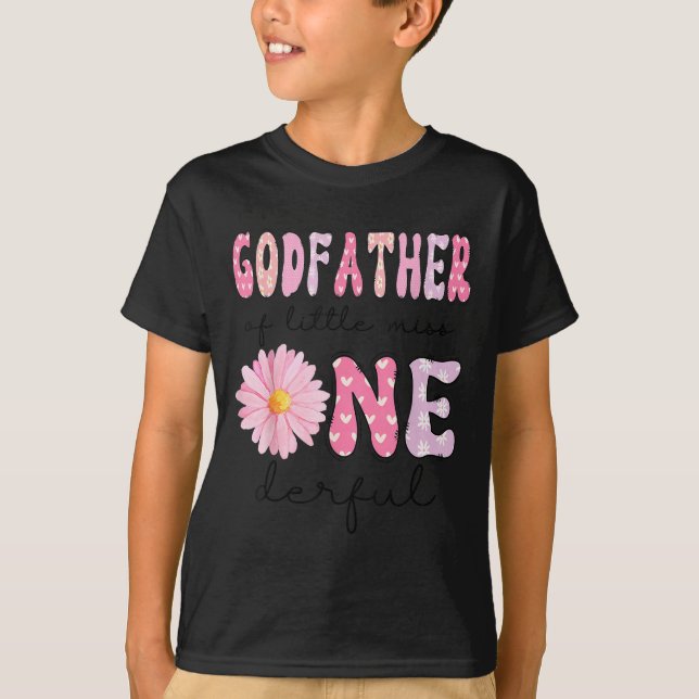 Camiseta Godfather Of Little Miss Onederful 1st Birthday Nk (Anverso)