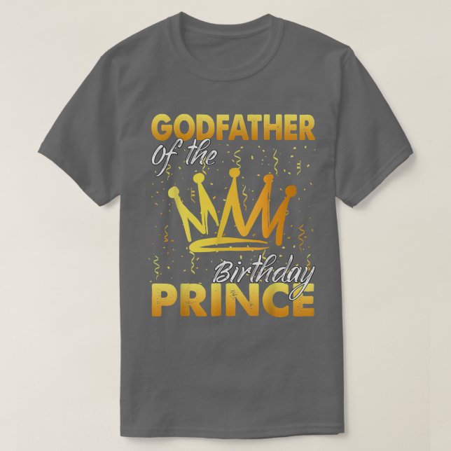 Camiseta Godfather of the Birthday Prince Boys Son Birthday (Diseño del anverso)
