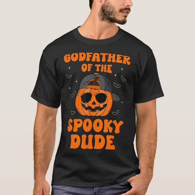 Camiseta Godfather Of The Soky Dude Halloween Pumpkin Bday  (Anverso)