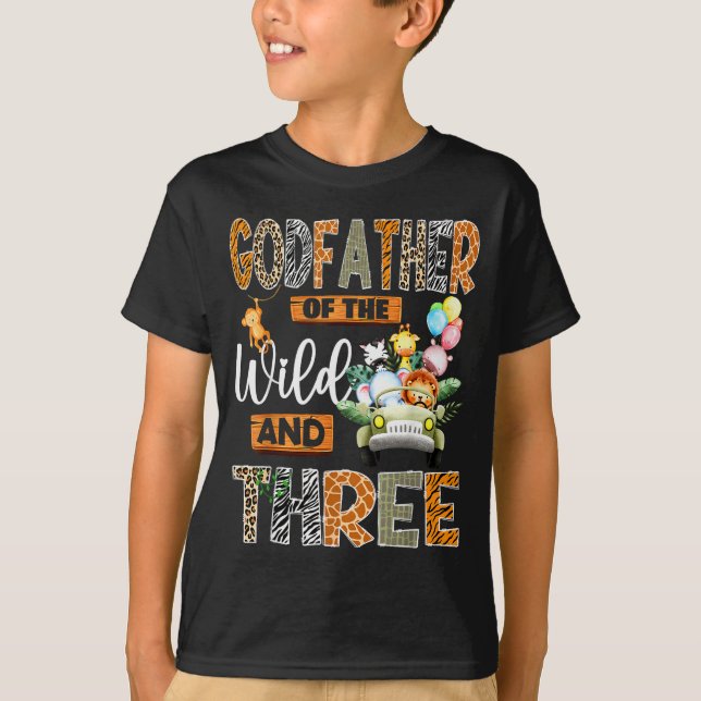 Camiseta Godfather Of The Wild &amp; Three 3rd Birthday Boy (Anverso)