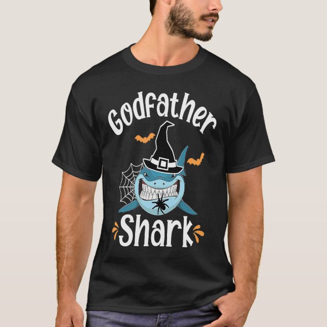 Camiseta Godfather Shark  Halloween Godfather Announcement (Anverso)