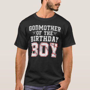Camiseta Godmother Of The Birthday Boy Baseball Player Fami