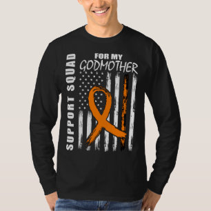 Camiseta GodMother Support Squad Leukemia Awareness USA Fla