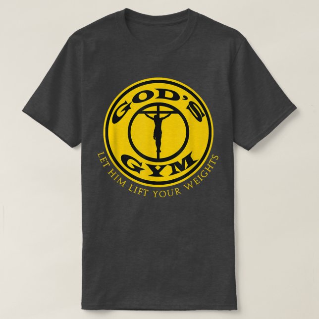 Camiseta GODS GYM RELIGION T SHIRT Christ Jesus Church Tee (Diseño del anverso)