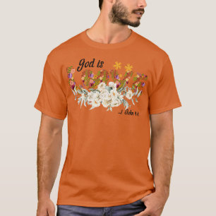 Camiseta Gods Love John 48 Christian Floral Design
