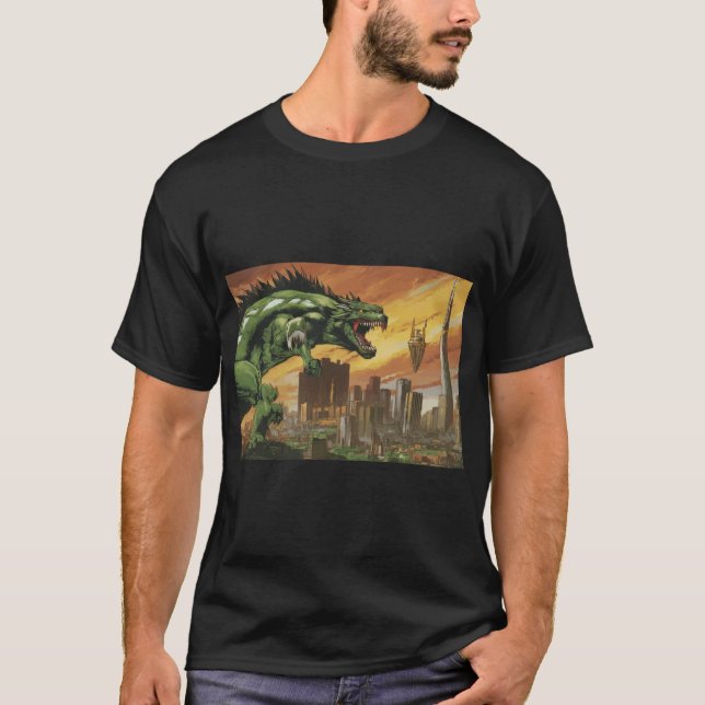 Camiseta Godzilla como el Monstruo Kaiju (Anverso)