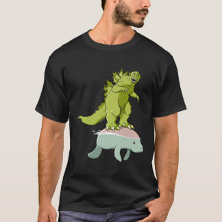 Camiseta Godzilla en un Manatee