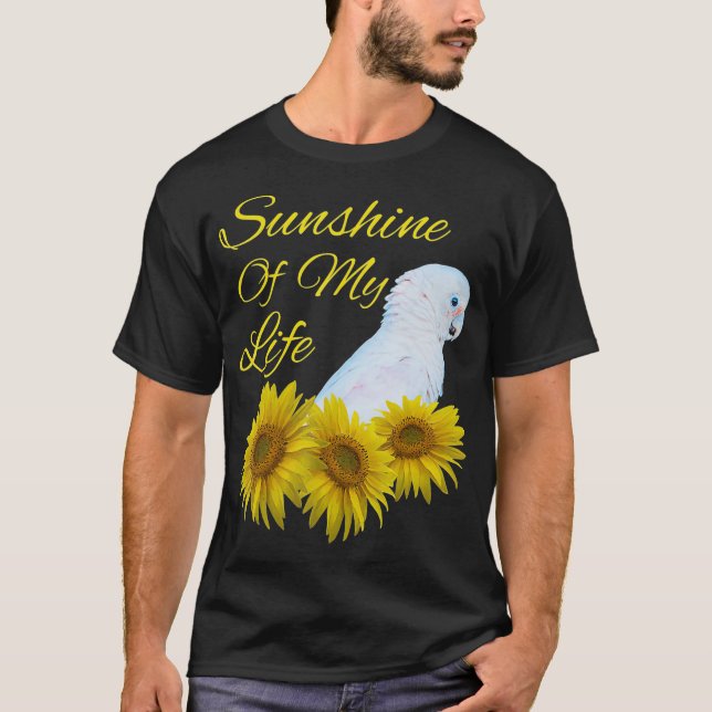Camiseta Goffins Cockatoo Parrot Sunshine Sunflower (Anverso)