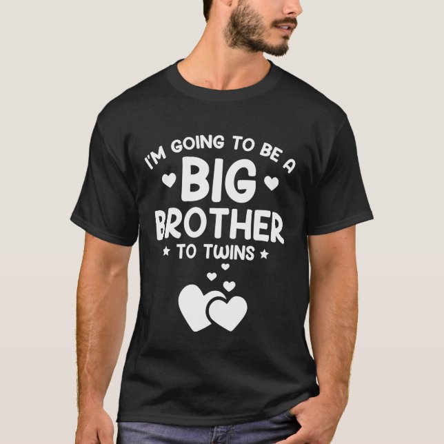 Camiseta Going To Be a Big Brother To Twins Promoted New Bi (Anverso)