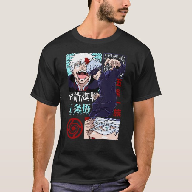 Camiseta Gojo Satoru – El Hechicero Más Fuerte (Anverso)