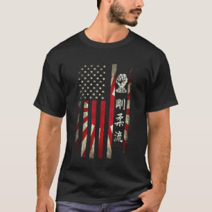 Camiseta Goju Ryu Karate USA Bandera Americana Japonesa Doj