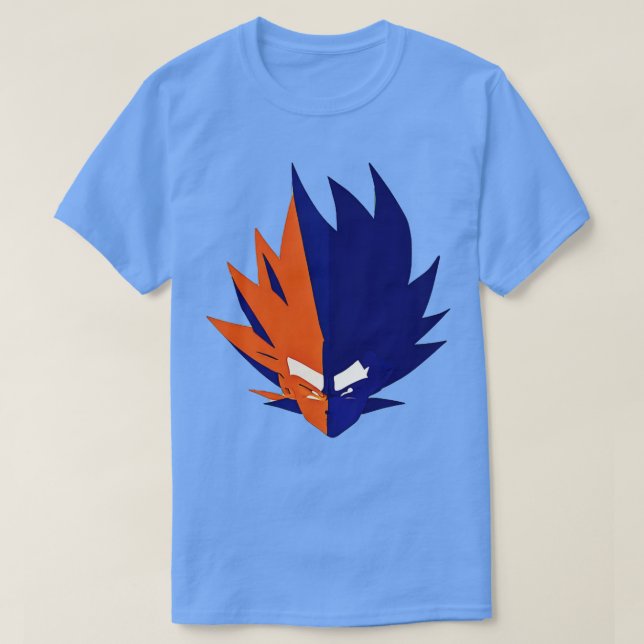 Camiseta Goku y Vegeta unidos la fusión desatada (Diseño del anverso)