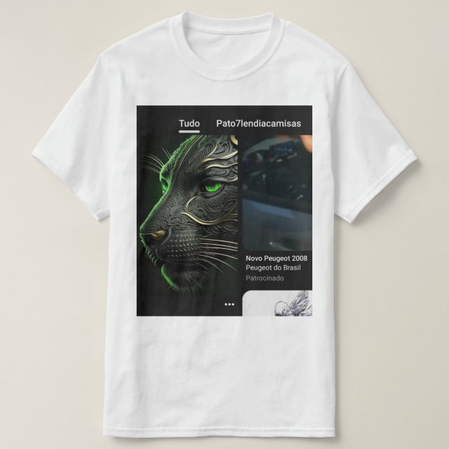 Camiseta gola canoa Masculino simples  (Diseño del anverso)