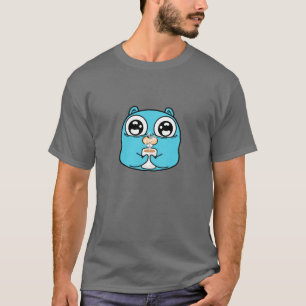 Camiseta Golang Gopher: Codificación y café