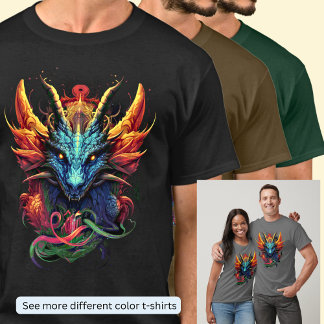 Camiseta Gold Aqua Red Dragon