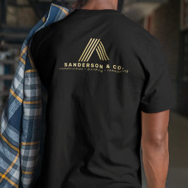Camiseta Gold builders construction employee staff black