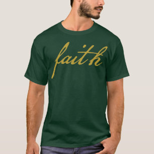 Camiseta Gold Christmas Faith Minimal Typography