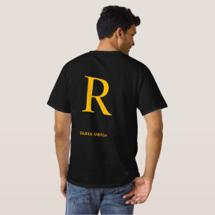 Camiseta Gold Letter R Queen Energy – Negro de Luj