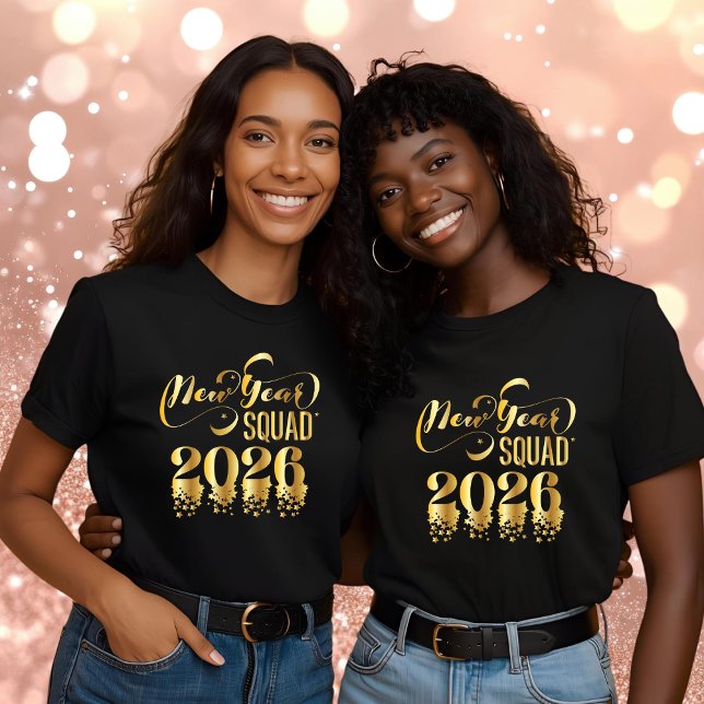 Camiseta Gold New Year Squad Happy New Year 2026 (Subido por el creador)