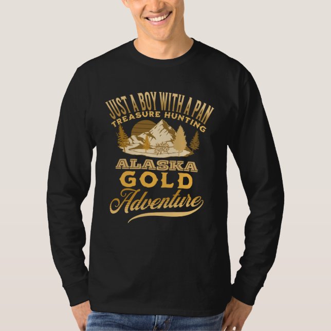 Camiseta Gold Panning   USA Nugget Love Alaska Outdoors (Anverso)
