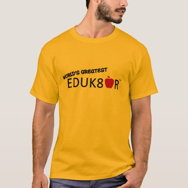 Camiseta Gold para el mejor educador del mundo (Anverso)
